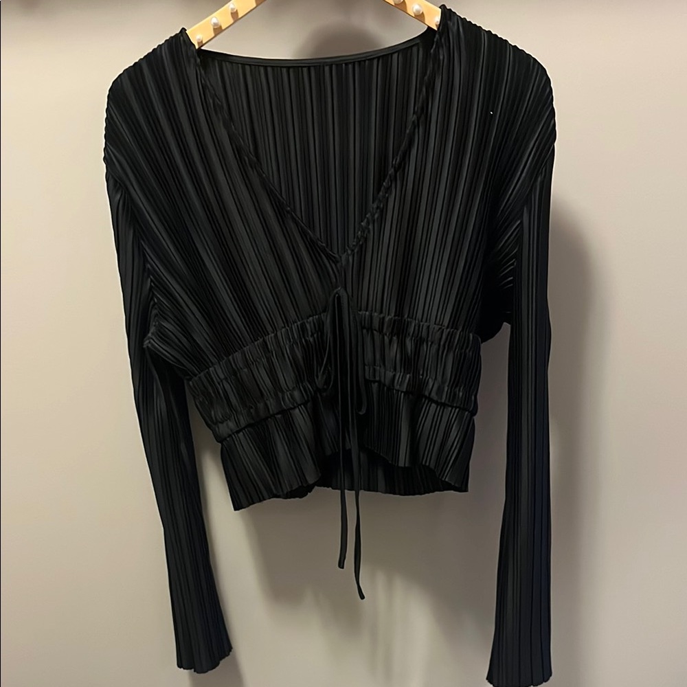 Black Pleated Top